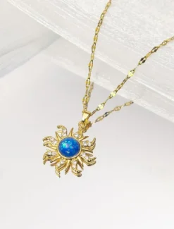 Discount Women's necklace Elegant Street Floral Necklaces Women Trendy Jewelry