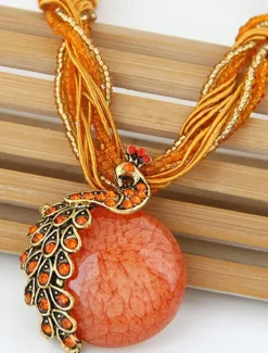 Best Women's necklace Ethnic Style Street Gem Necklaces Women Trendy Jewelry