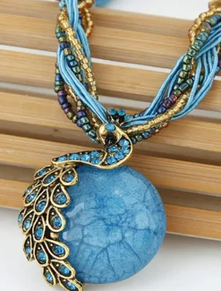 Best Women's necklace Ethnic Style Street Gem Necklaces Women Trendy Jewelry
