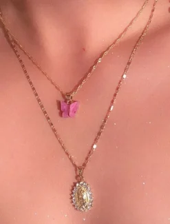 Outlet Women's necklace Fashion Outdoor Butterfly Necklaces Women Trendy Jewelry
