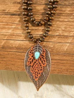 Clearance Women's necklace Vintage Street Leaf Necklaces Women Trendy Jewelry