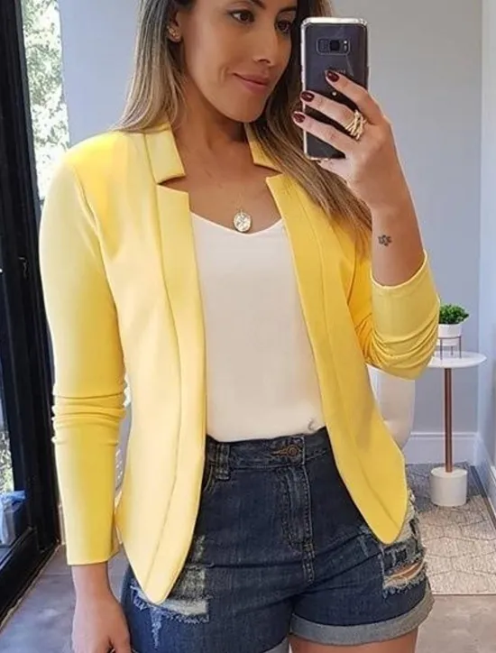Discount Women'S New Fashion Blazer Clean Fit Long-Sleeved Cardigan Casual Suit Jacket Top Women Blazers & Suits