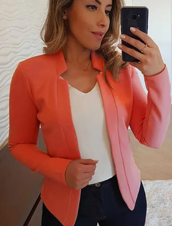 Discount Women'S New Fashion Blazer Clean Fit Long-Sleeved Cardigan Casual Suit Jacket Top Women Blazers & Suits