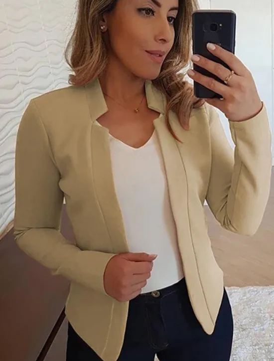 Discount Women'S New Fashion Blazer Clean Fit Long-Sleeved Cardigan Casual Suit Jacket Top Women Blazers & Suits