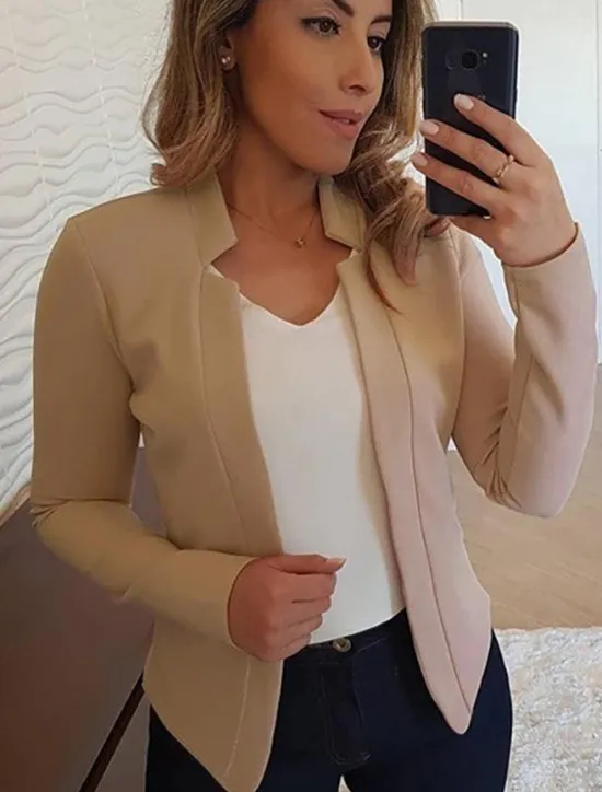 Discount Women'S New Fashion Blazer Clean Fit Long-Sleeved Cardigan Casual Suit Jacket Top Women Blazers & Suits
