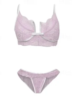 Outlet Women'S New Sexy Lingerie Flirtatious Three-Point High Elastic Female Lace Suit Erotic Underwear Home Outfits Women Lingerie