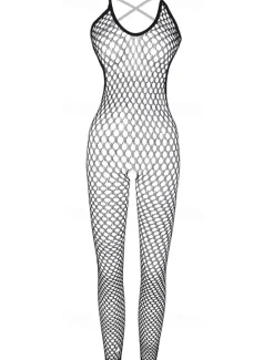 Sale Women's Normal Bodysuit Sexy Solid Color Sleeveless Backless Cut Out Home Holiday Skinny Black White Pink All Seasons Women Bodysuits