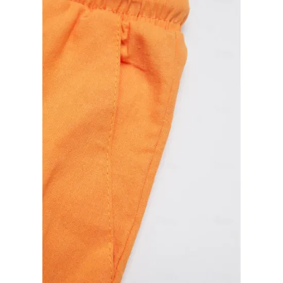 Clearance Women's Normal Cotton Linen Pants Chinos Casual Daily Knee Length Natural Solid Colored Pocket Drawstring Elastic Waist Breathability Comfortable Inelastic Vacation Casual Daily Navy-blue milk white Women Pants
