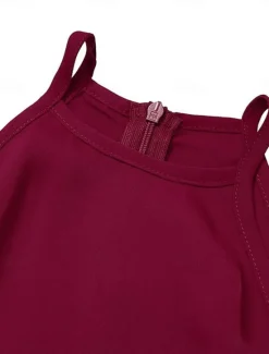 Sale Women's Normal Jumpsuit Elegant Solid Color Sleeveless Crew Neck Pocket High Waist Office Business Regular Fit Summer Women Jumpsuits