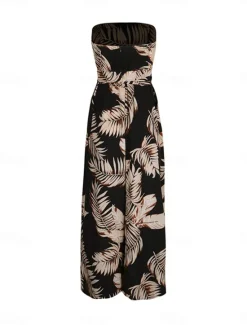Sale Women's Normal Jumpsuit Streetwear Print Sleeveless Strapless Backless High Waist Street Daily Regular Fit Summer Women Jumpsuits
