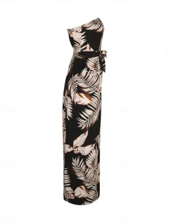 Sale Women's Normal Jumpsuit Streetwear Print Sleeveless Strapless Backless High Waist Street Daily Regular Fit Summer Women Jumpsuits