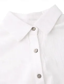 Best Women's Normal Jumpsuit Streetwear Solid Color Half Sleeve Shirt Collar Buttons Daily Holiday Regular Fit Black White Khaki Summer Women Jumpsuits