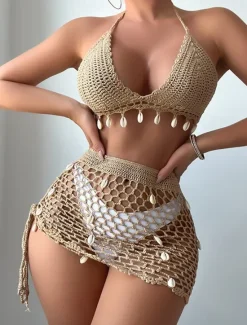 Online Women's Normal Pajamas Sexy Bodies Sets Plain Hot Sexy Holiday Home Bed Swimming Outdoor Swimming Sleeveless 2 Piece Cut Out Summer Home Outfits Women Lingerie