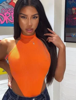 Women's Normal Romper Streetwear Solid Color Sleeveless Halter Neck Street Daily Bodycon Top Black White Fuchsia All Seasons Women Rompers