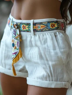 Women's Normal Shorts Fashion Short Medium Waist Graphic Pocket Comfy Quick Dry Breathability Micro-elastic Going out Spring & Fall Regular Fit Women Shorts