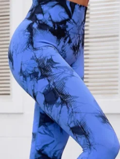 Women's Normal Slim Casual Daily Full Length High Waist Graphic Print Tummy Control Butt Lift Stretchy Sport Black Red Blue Spring Fall Skinny Women Leggings