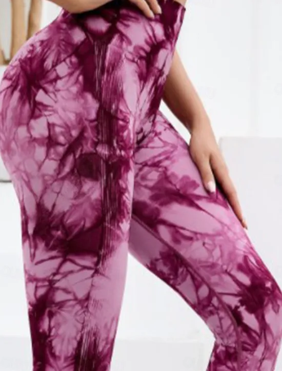 Women's Normal Slim Casual Daily Full Length High Waist Graphic Print Tummy Control Butt Lift Stretchy Sport Black Red Blue Spring Fall Skinny Women Leggings