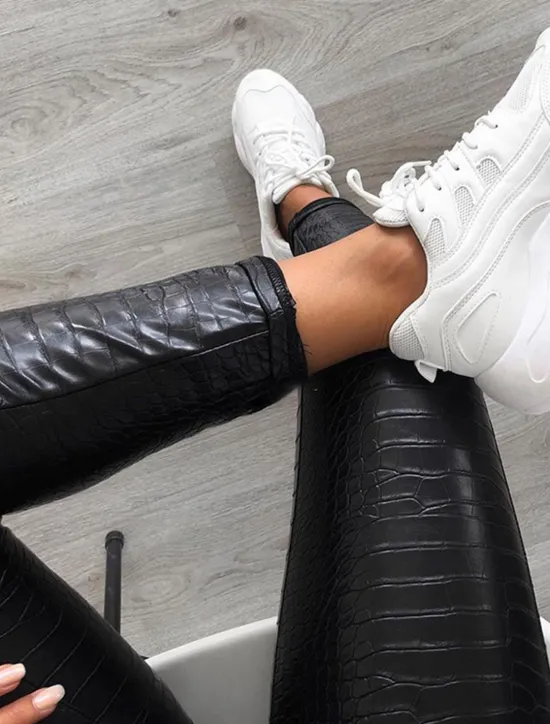 Online Women's Normal Slim Pants Trousers Leggings Fashion Streetwear Full Length High Waist Solid Color Zipper Soft Comfortable Micro-elastic Party Street Going out Fall Winter Regular Fit Women Pants