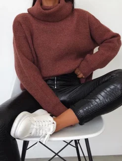 Online Women's Normal Slim Pants Trousers Leggings Fashion Streetwear Full Length High Waist Solid Color Zipper Soft Comfortable Micro-elastic Party Street Going out Fall Winter Regular Fit Women Pants