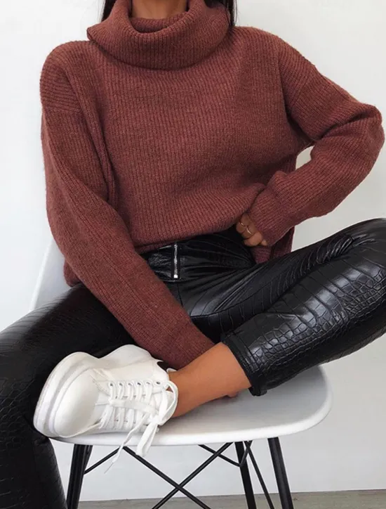 Online Women's Normal Slim Pants Trousers Leggings Fashion Streetwear Full Length High Waist Solid Color Zipper Soft Comfortable Micro-elastic Party Street Going out Fall Winter Regular Fit Women Pants