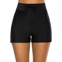 Clearance Women's Normal Swimwear Bikini Bottom Swim Shorts Shorts Swimsuit Drawstring Solid Color Beach Wear Summer Bathing Suits Women Bikinis