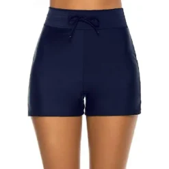 Clearance Women's Normal Swimwear Bikini Bottom Swim Shorts Shorts Swimsuit Drawstring Solid Color Beach Wear Summer Bathing Suits Women Bikinis