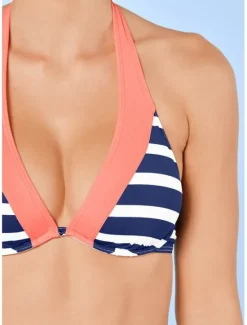 Outlet Women's Normal Swimwear Bikini 2 Piece Swimsuit 2 Piece Sexy Vacation Beach Wear Striped V Wire Sleeveless Bathing Suits Women Bikinis