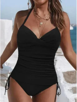 Outlet Women's Normal Swimwear Tankini 2 Piece Shorts Swimsuit Halter 2 Piece Printing Beach Wear Summer Leopard Sleeveless Bathing Suits Women Leopard Swimwear|Tankinis