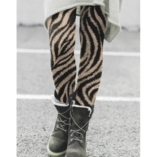 Outlet Women's Normal Tights Leggings Fashion Full Length Mid Waist Cat Gradient Zebra Print Comfort Micro-elastic Gifts Casual Black Red Purple Fuchsia Slim Women Leggings