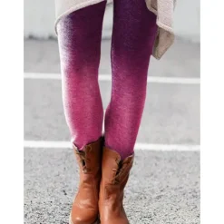 Outlet Women's Normal Tights Leggings Fashion Full Length Mid Waist Cat Gradient Zebra Print Comfort Micro-elastic Gifts Casual Black Red Purple Fuchsia Slim Women Leggings
