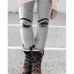 Outlet Women's Normal Tights Leggings Fashion Full Length Mid Waist Cat Gradient Zebra Print Comfort Micro-elastic Gifts Casual Black Red Purple Fuchsia Slim Women Leggings