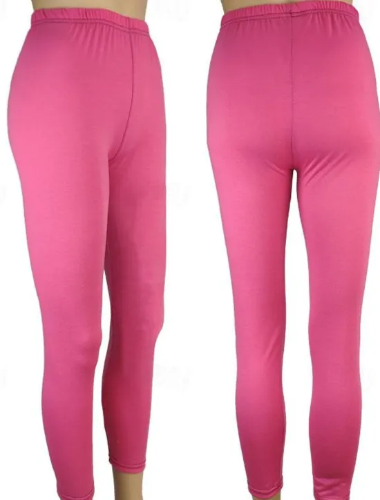 Best Women's Normal Tights Leggings Fashion Tights Full Length Mid Waist Plain Tummy Control Butt Lift Comfort High Elasticity Casual Weekend Lake blue Sapphire Wine Red Ice silk yellow leopard pants Women Leggings