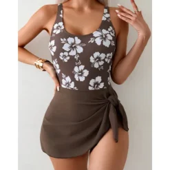 New Women's One Piece Swimsuit Swim Dress Tummy Control Open Back Swimwear Leopard Print Swimwear Black White Breathable Quick Dry Lightweight Sleeveless - Swimming Surfing Beach Summer Spring Women Swimdresses