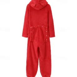 Best Women's Onesie Pure Color Warm Fashion Plush Home Daily Bed Sherpa Warm Hoodie Long Sleeve Hole Fall Winter Home Outfits Women Sleepwear