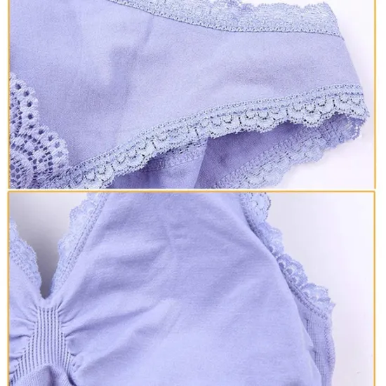 Discount Women's Oversized Lace Sports Bras Cross Front Side Buckle Wire Free Bra Yoga Workout Activewear Home Outfits Women Lingerie