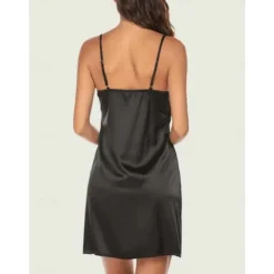 Clearance Women's Pajamas Nightgown Nightshirt Dress Pure Color Fashion Comfort Home Daily Bed Satin Silk Breathable Straps Sleeveless Backless Summer Home Outfits Women Sleepwear