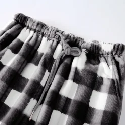 Outlet Women's Pajamas Pants Nighty Pjs 1 PCS Grid / Plaid Fashion Simple Comfort Party Home Bed Flannel Warm Breathable Long Pant Elastic Waist Print Pocket Fall Winter Home Outfits Women Sleepwear