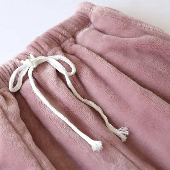 Clearance Women's Pajamas Pants Pjs Pure Color Simple Plush Comfort Home Daily Bed Fleece Gift Long Pant Elastic Waist Fall Winter Home Outfits Women Sleepwear