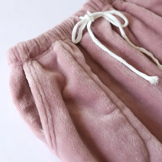 Clearance Women's Pajamas Pants Pjs Pure Color Simple Plush Comfort Home Daily Bed Fleece Gift Long Pant Elastic Waist Fall Winter Home Outfits Women Sleepwear