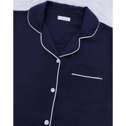 Best Women's Pajamas Sets Pure Color Fashion Comfort Home Daily Bed Rayon Breathable Lapel Short Sleeve Shirt Shorts Button Pocket Summer Spring Home Outfits Women Pajama-Setter