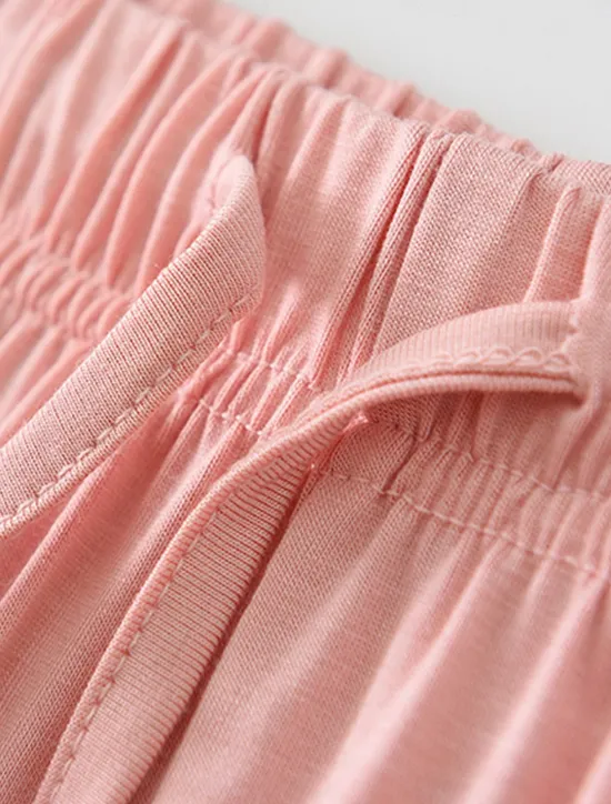 Sale Women's Pajamas Sets Pure Color Casual Comfort Home Bed Modal Breathable Crew Neck Long Sleeve Shirt Pant Fall Winter Home Outfits Women Pajama-Setter