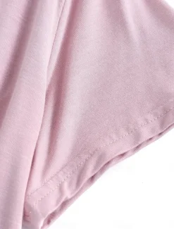 Clearance Women's Pajamas Sets Pure Color Fashion Simple Comfort Home Daily Bed Modal Breathable V Wire Short Sleeve T shirt Tee Pant Chest pads Summer Home Outfits Women Pajama-Setter
