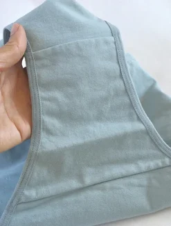 Women's Panties Pure Color Undergarments Comfort Home Daily Bed Cotton Breathable Elastic Waist Summer Spring Home Outfits Women Lingerie