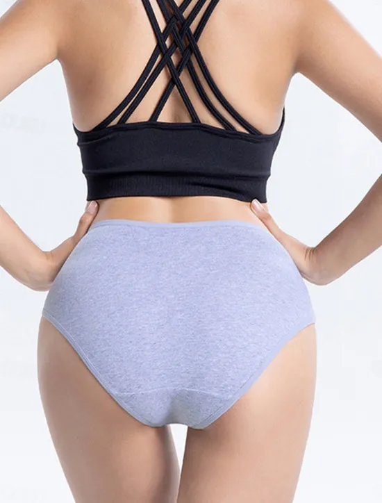 Women's Panties Pure Color Undergarments Comfort Home Daily Bed Cotton Breathable Elastic Waist Summer Spring Home Outfits Women Lingerie