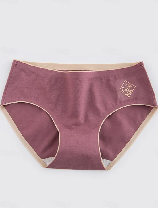 Online Women's Panties Pure Color Simple Daily Bed Cotton Breathable Summer Spring Home Outfits Women Lingerie
