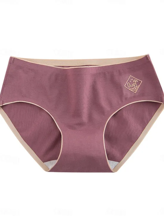 Online Women's Panties Pure Color Simple Daily Bed Cotton Breathable Summer Spring Home Outfits Women Lingerie