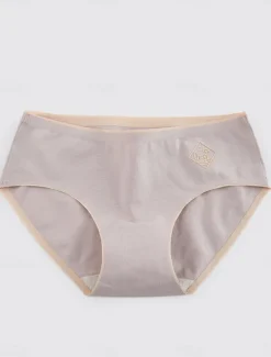 Online Women's Panties Pure Color Simple Daily Bed Cotton Breathable Summer Spring Home Outfits Women Lingerie