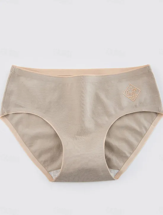 Online Women's Panties Pure Color Simple Daily Bed Cotton Breathable Summer Spring Home Outfits Women Lingerie