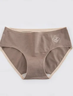 Online Women's Panties Pure Color Simple Daily Bed Cotton Breathable Summer Spring Home Outfits Women Lingerie