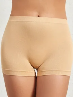 New Women's Panties Shapewear Pure Color Sport Basic Home Gyms Nylon Breathable Shorts Summer Spring Home Outfits Women Lingerie